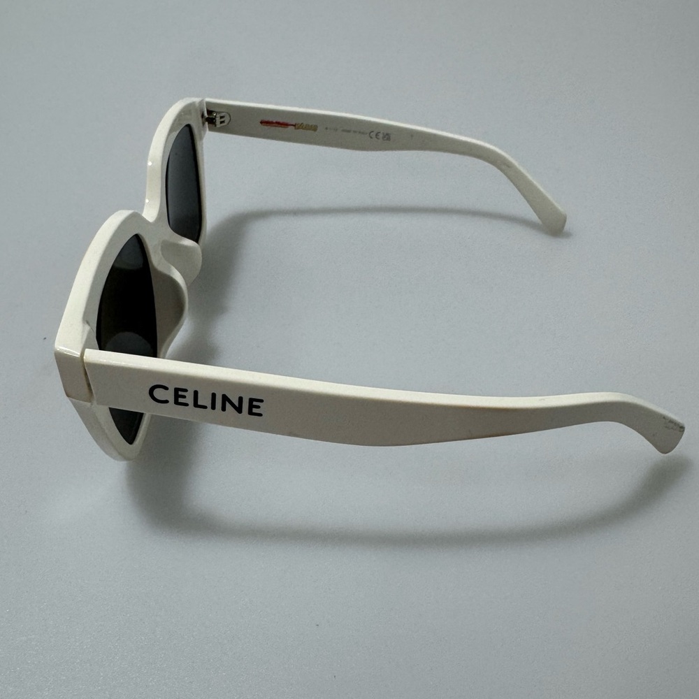 Celine Monochroms 03 56MM Square Sunglasses White - Picture 3 of 8